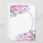 Aangepaste lege lavendel roze bloem save the date (Voorkant)
