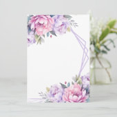 Aangepaste lege lavendel roze bloem save the date (Staand voorkant)