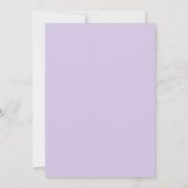 Aangepaste lege lavendel roze bloem save the date (Achterkant)