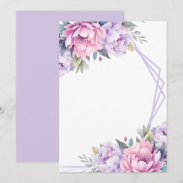 Aangepaste lege lavendel roze bloem save the date