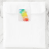 Aangepaste lege moderne sjabloon kleurrijke abstra vierkante sticker (Tas)