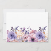 Aangepaste lege paarse mauve bloem save the date (Voorkant)