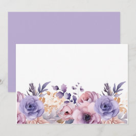 Aangepaste lege paarse mauve bloem save the date