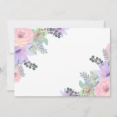 Aangepaste lege paarse roze bloem save the date (Voorkant)