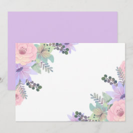 Aangepaste lege paarse roze bloem save the date