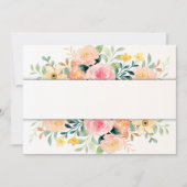 Aangepaste lege perzikroos bloem save the date (Voorkant)