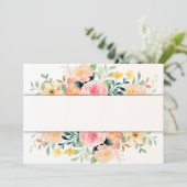 Aangepaste lege perzikroos bloem save the date (Staand voorkant)