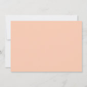 Aangepaste lege perzikroos bloem save the date (Achterkant)