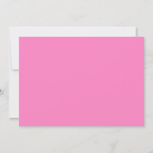 Aangepaste lege roze bloem save the date (Achterkant)