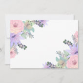 Aangepaste lege roze paarse bloem save the date (Voorkant)