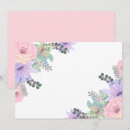 Aangepaste lege roze paarse bloem save the date