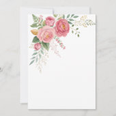 Aangepaste lege roze roos bloemig save the date (Voorkant)