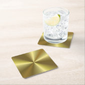 Aangepaste lege Sjabloon Faux Gold Metallic look Kartonnen Onderzetters (Insitu)