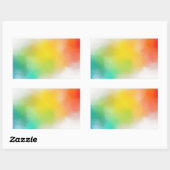 Aangepaste lege sjabloon Kleurrijke Abstract Modie Rechthoekige Sticker (Vel)