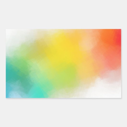 Aangepaste lege sjabloon Kleurrijke Abstract Modie Rechthoekige Sticker (Voorkant)