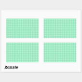 Aangepaste lege Sjabloon Mint Groene Elegant Kleur Rechthoekige Sticker (Vel)