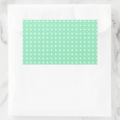 Aangepaste lege Sjabloon Mint Groene Elegant Kleur Rechthoekige Sticker (Tas)