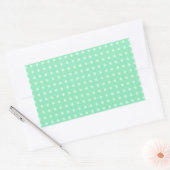 Aangepaste lege Sjabloon Mint Groene Elegant Kleur Rechthoekige Sticker (Envelop)