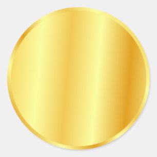Aangepaste lege sjabloon namaak goud metalen uitzi ronde sticker