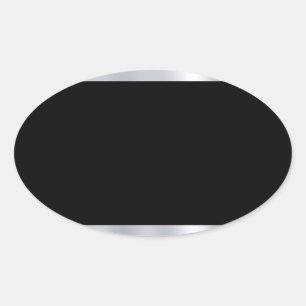 Aangepaste lege sjabloon namaak zilver zwart elega ovale sticker