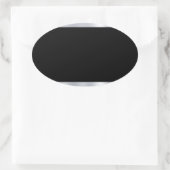 Aangepaste lege sjabloon namaak zilver zwart elega ovale sticker (Tas)