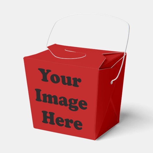 Aangepaste Lege Sjabloon Rode Afhaal Favor Box Bedankdoosjes (Voorkant Zijde)