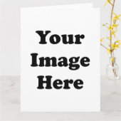 Aangepaste Lege Sjabloon Verticaal Groot Wenskaart (Gele Bloem)