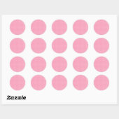 Aangepaste lege trendy blush roze sjabloon ronde sticker (Vel)