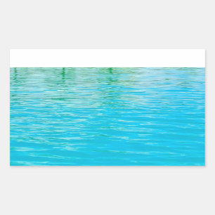 Aangepaste lege zeewatermaal blauwgroen rechthoekige sticker