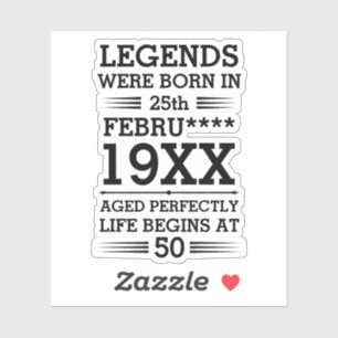 Aangepaste Legenda zijn geboren op de leeftijd van Sticker