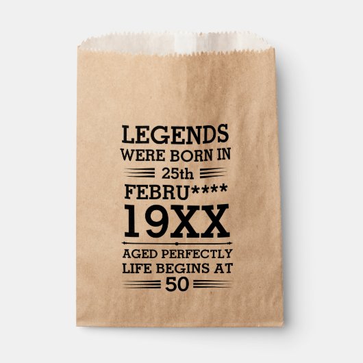 Aangepaste Legenda zijn geboren op maandjaarbasis Bedankzakje (Voorkant)