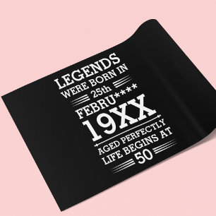 Aangepaste Legenda zijn geboren op maandjaarbasis Cadeaupapier