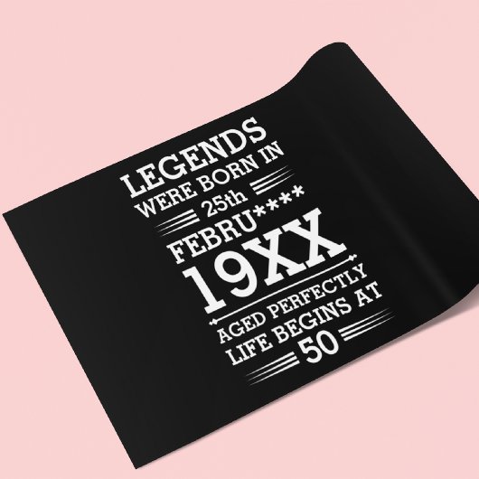 Aangepaste Legenda zijn geboren op maandjaarbasis Cadeaupapier