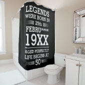 Aangepaste Legenda zijn geboren op maandjaarbasis Douchegordijn (In situ)