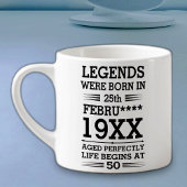 Aangepaste Legenda zijn geboren op maandjaarbasis Espresso Kop