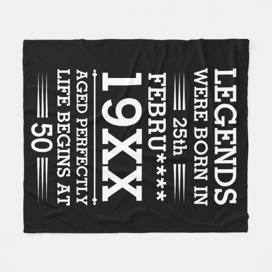 Aangepaste Legenda zijn geboren op maandjaarbasis Fleece Deken (Voorkant (Horizontaal))