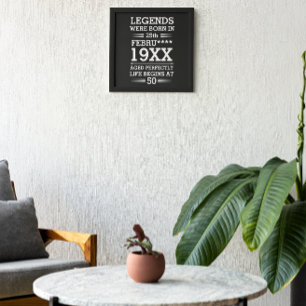 Aangepaste Legenda zijn geboren op maandjaarbasis Foto Afdruk