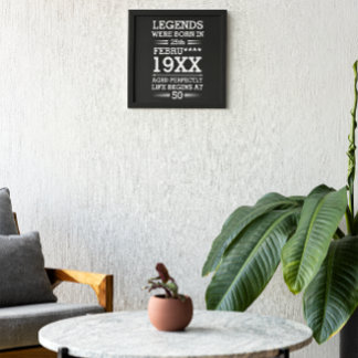 Aangepaste Legenda zijn geboren op maandjaarbasis Foto Afdruk