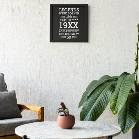 Aangepaste Legenda zijn geboren op maandjaarbasis Foto Afdruk