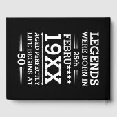 Aangepaste Legenda zijn geboren op maandjaarbasis Gastenboek (Achterkant)