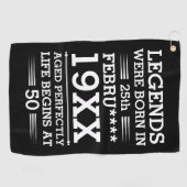 Aangepaste Legenda zijn geboren op maandjaarbasis Golfhanddoek (Horizontaal)