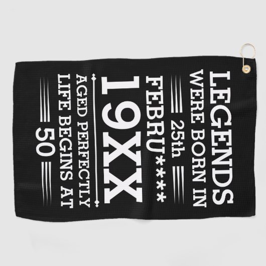 Aangepaste Legenda zijn geboren op maandjaarbasis Golfhanddoek (Horizontaal)