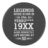 Aangepaste Legenda zijn geboren op maandjaarbasis Hockey Puck (Voorkant)