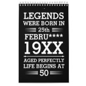 Aangepaste Legenda zijn geboren op maandjaarbasis Kalender (Hoes)