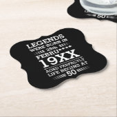 Aangepaste Legenda zijn geboren op maandjaarbasis Kartonnen Onderzetters (Gekanteld)