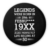 Aangepaste Legenda zijn geboren op maandjaarbasis Keramische Knop (Voorkant)