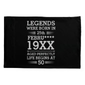 Aangepaste Legenda zijn geboren op maandjaarbasis Kussensloop (Achterkant)