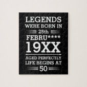 Aangepaste Legenda zijn geboren op maandjaarbasis Legpuzzel (Verticaal)