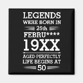 Aangepaste Legenda zijn geboren op maandjaarbasis Magneet (Voorkant)