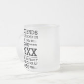 Aangepaste Legenda zijn geboren op maandjaarbasis Matglas Koffiemok (Voorkant links)